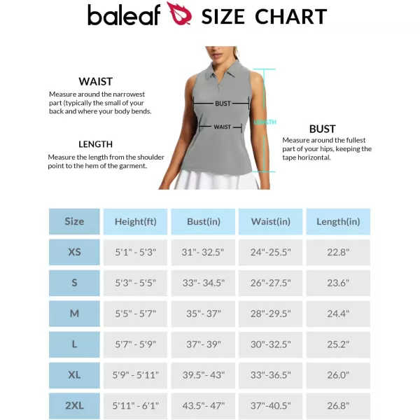 BALEAF Womens Sleeveless Golf Shirts Tank Tops Polo Racerback Tennis with Collar UPF 50 Quick DryLight Grey