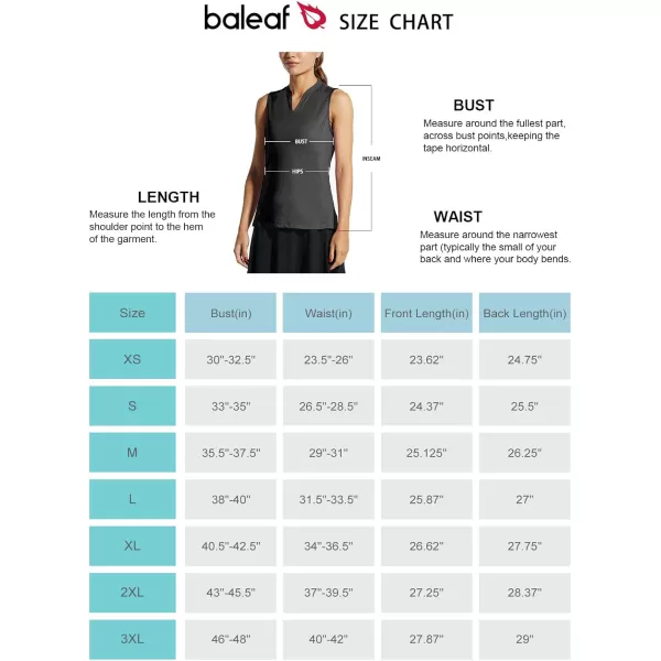 BALEAF Womens Sleeveless Golf Tennis Shirts Lightweight Quick Dry VNeck TankBlack