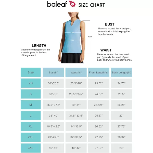 BALEAF Womens Sleeveless Golf Tennis Shirts Lightweight Quick Dry VNeck TankBlue