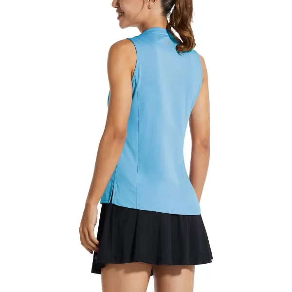 BALEAF Womens Sleeveless Golf Tennis Shirts Lightweight Quick Dry VNeck TankBlue