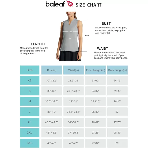 BALEAF Womens Sleeveless Golf Tennis Shirts Lightweight Quick Dry VNeck TankGray