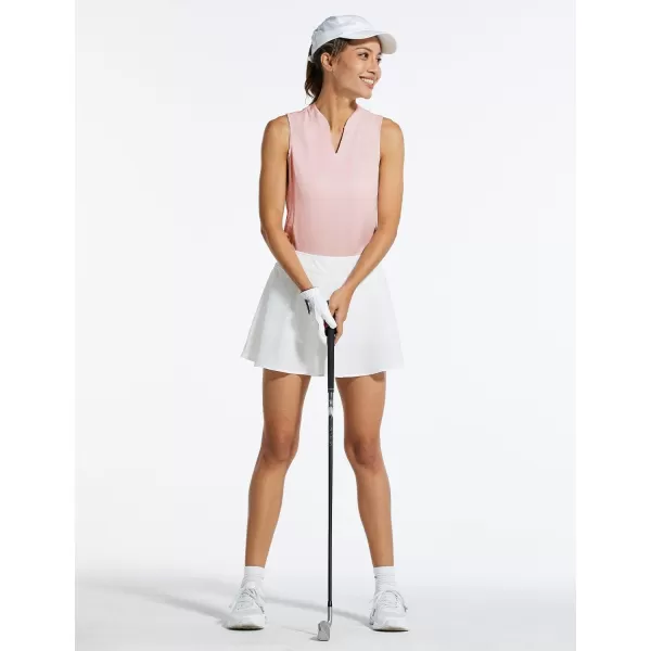 BALEAF Womens Sleeveless Golf Tennis Shirts Lightweight Quick Dry VNeck TankPink