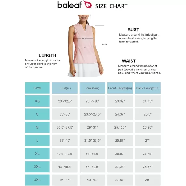 BALEAF Womens Sleeveless Golf Tennis Shirts Lightweight Quick Dry VNeck TankPink