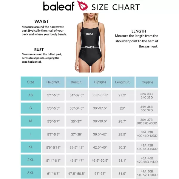 BALEAF Womens Square Neck Ruched One Piece Swimsuits Tummy Control Bathing Suit Modest Full Coverage SwimwearBlack