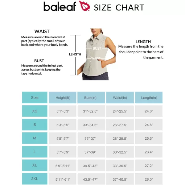 BALEAF Womens Sun Protection Shirts Sleeveless UPF 50 UV SPF Hiking Shirt Button Down Quick DryKhaki