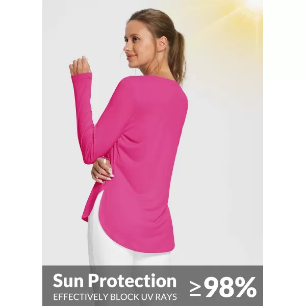 BALEAF Womens Sun Shirts UPF 50 Long Sleeve Hiking Tops Lightweight Quick Dry UV Protection Outdoor Clothing2023light Purple