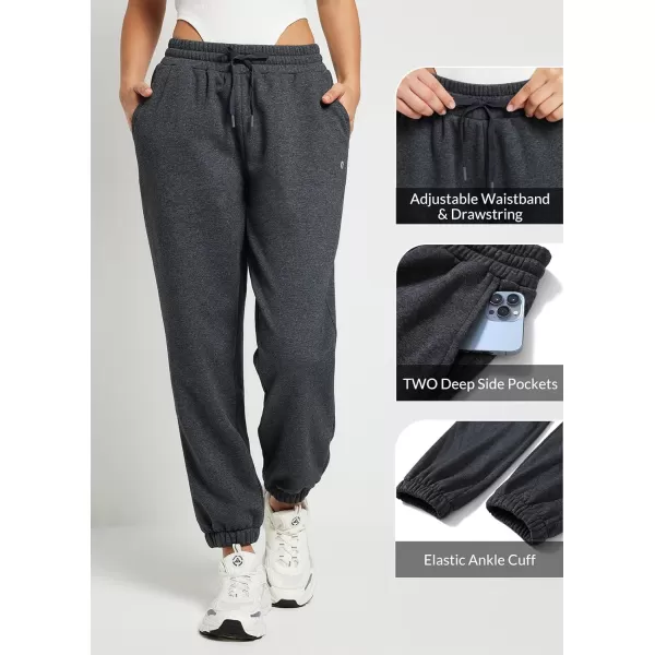 BALEAF Womens Sweatpants Joggers Cotton Yoga Lounge Sweat Pants Casual Running Tapered Pants with PocketsCharcoalfleece