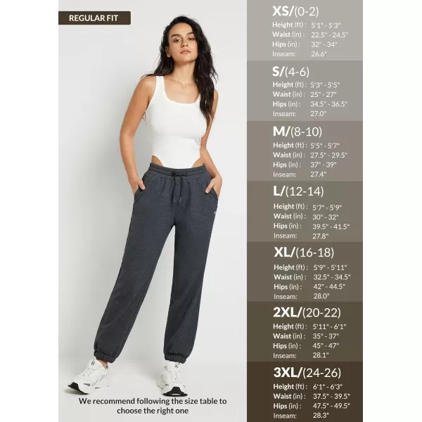 BALEAF Womens Sweatpants Joggers Cotton Yoga Lounge Sweat Pants Casual Running Tapered Pants with PocketsCharcoalfleece