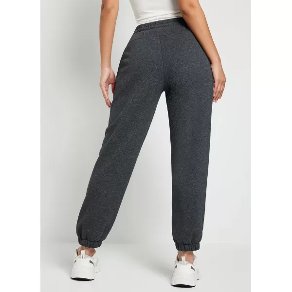 BALEAF Womens Sweatpants Joggers Cotton Yoga Lounge Sweat Pants Casual Running Tapered Pants with PocketsCharcoalfleece