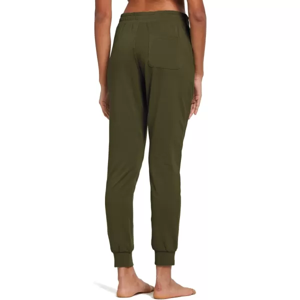 BALEAF Womens Sweatpants Joggers Cotton Yoga Lounge Sweat Pants Casual Running Tapered Pants with PocketsOlive Green