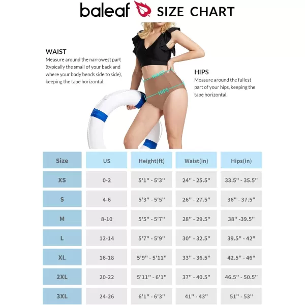 BALEAF Womens Swim Bottoms High Waisted Bikini Bottom Tummy Control Bathing Suit BottomsBrown