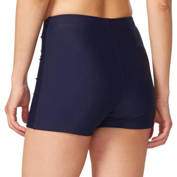 BALEAF Womens Swim Shorts High Waisted Boy Short Swim Bikini Tankini Bottom with Liner BasicNavy