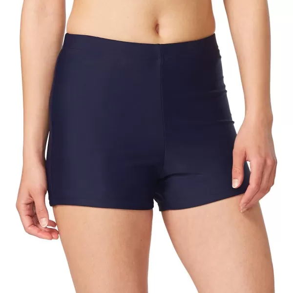 BALEAF Womens Swim Shorts High Waisted Boy Short Swim Bikini Tankini Bottom with Liner BasicNavy