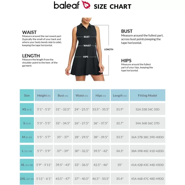 BALEAF Womens Tennis Athletic Dress Golf Dresses for Women with Shorts Sleeveless 4 Pockets Active WorkoutPolo Collarblack