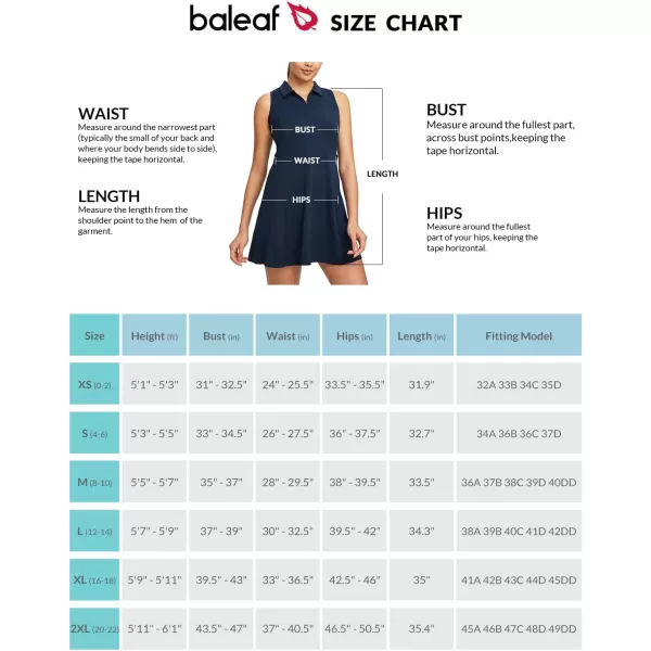 BALEAF Womens Tennis Athletic Dress Golf Dresses for Women with Shorts Sleeveless 4 Pockets Active WorkoutPolo Collarnavy