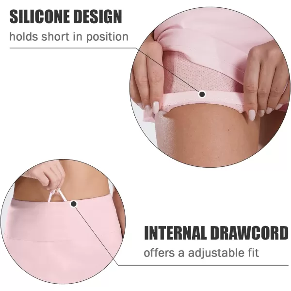 BALEAF Womens Tennis Golf Skort High Waisted Athletic Pleated Skirts 4 Pockets Running Sports Workout 13Solid Pink