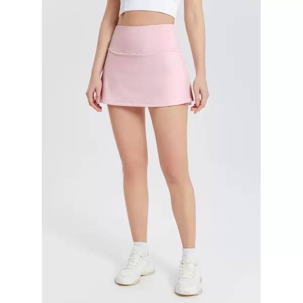 BALEAF Womens Tennis Golf Skort High Waisted Athletic Pleated Skirts 4 Pockets Running Sports Workout 13Solid Pink