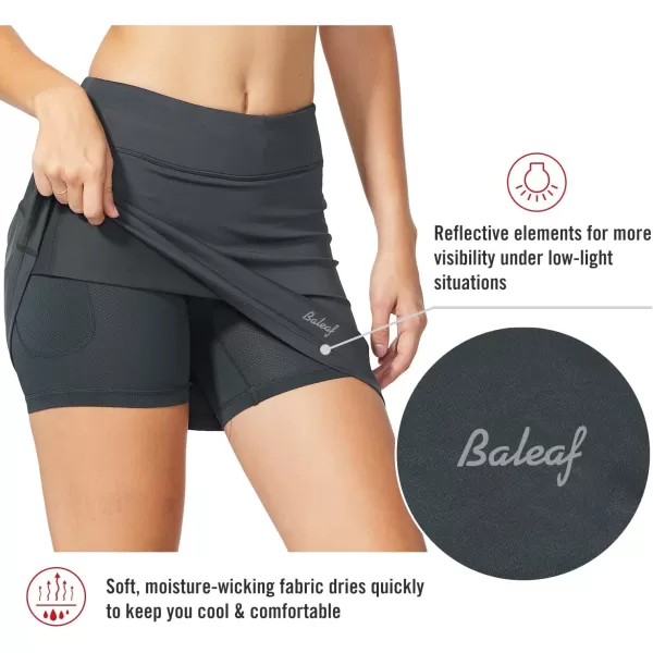 BALEAF Womens Tennis Skirt Golf Athletic with Shorts Pockets Running Workout SportsGray