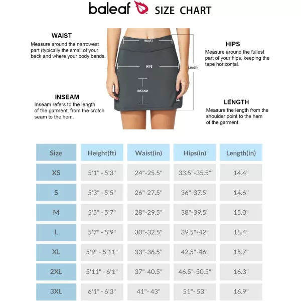 BALEAF Womens Tennis Skirt Golf Athletic with Shorts Pockets Running Workout SportsGray