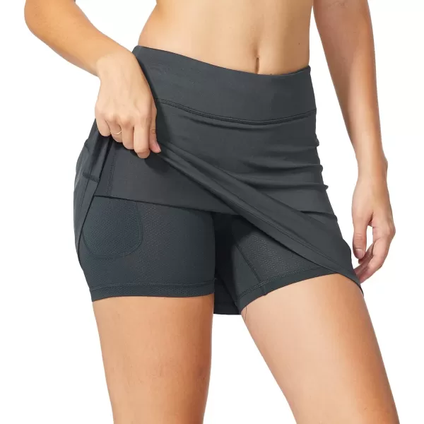 BALEAF Womens Tennis Skirt Golf Athletic with Shorts Pockets Running Workout SportsGray