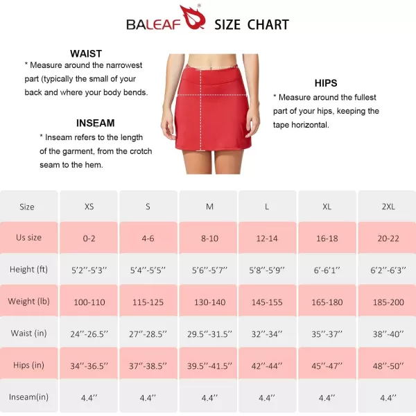 BALEAF Womens Tennis Skirt Golf Athletic with Shorts Pockets Running Workout SportsLight Pink