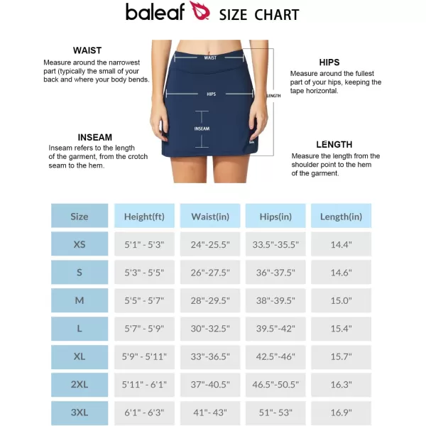 BALEAF Womens Tennis Skirt Golf Athletic with Shorts Pockets Running Workout SportsNavy