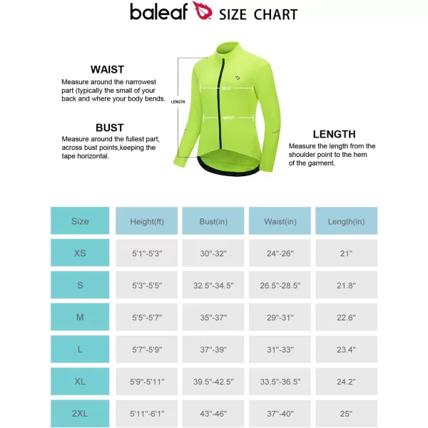 BALEAF Womens Thermal Cycling Jersey Long Sleeve Winter 4 Pockets Bike Fleece Jackets Windproof Reflevtive Cold Weather01fluorescent Yellow