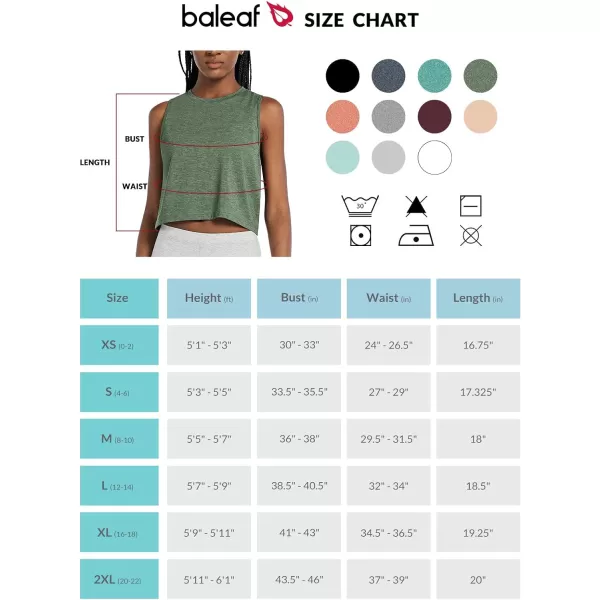 BALEAF Womens Tops Workout Tank Top Crop Tops Cropped Athletic Gym Muscle Shirts Yoga TrendyAarmy Green