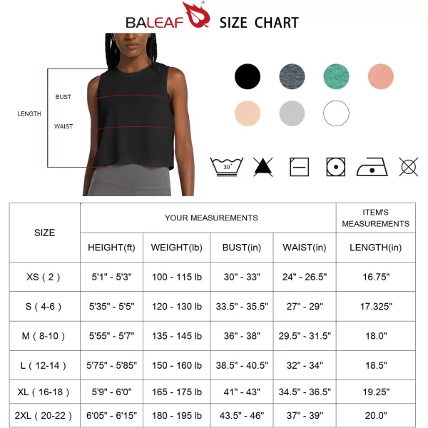 BALEAF Womens Tops Workout Tank Top Crop Tops Cropped Athletic Gym Muscle Shirts Yoga TrendyBlack