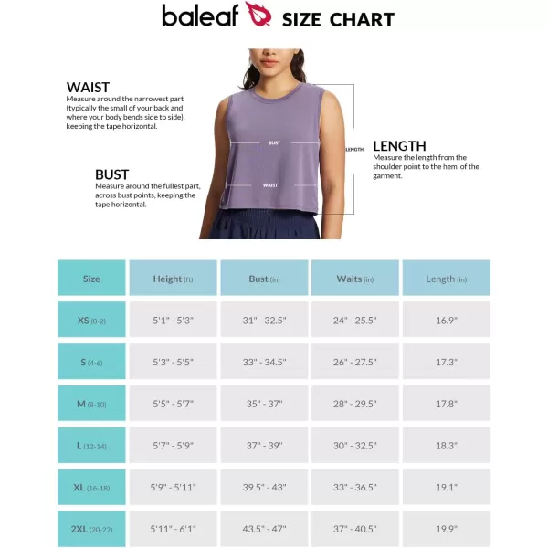 BALEAF Womens Tops Workout Tank Top Crop Tops Cropped Athletic Gym Muscle Shirts Yoga TrendyBpurplesplit Back