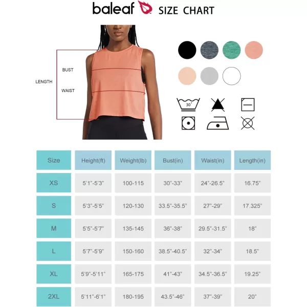 BALEAF Womens Tops Workout Tank Top Crop Tops Cropped Athletic Gym Muscle Shirts Yoga TrendyHeather Coral