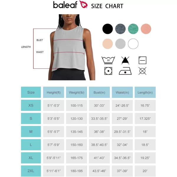 BALEAF Womens Tops Workout Tank Top Crop Tops Cropped Athletic Gym Muscle Shirts Yoga TrendyHeather Gray2 Pack