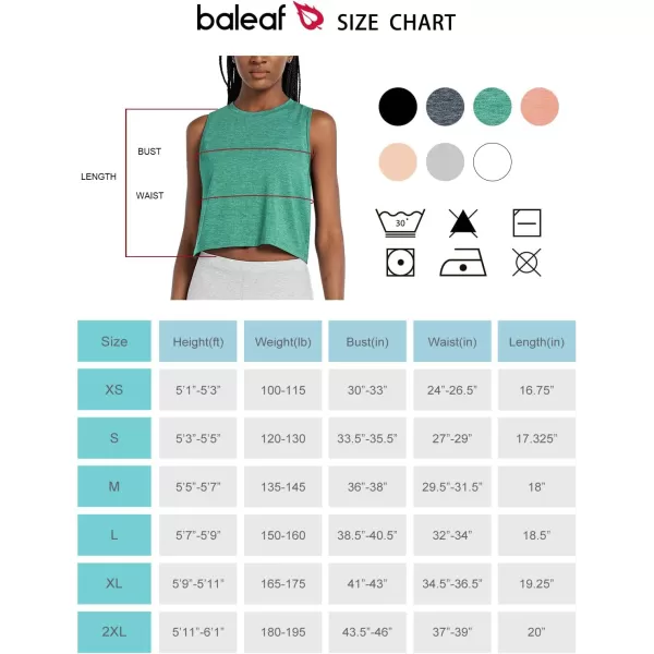 BALEAF Womens Tops Workout Tank Top Crop Tops Cropped Athletic Gym Muscle Shirts Yoga TrendyHeather Green