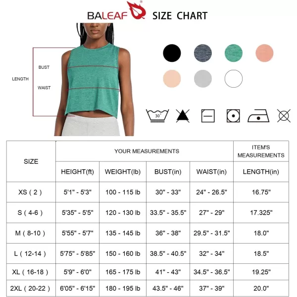 BALEAF Womens Tops Workout Tank Top Crop Tops Cropped Athletic Gym Muscle Shirts Yoga TrendyHeather Green