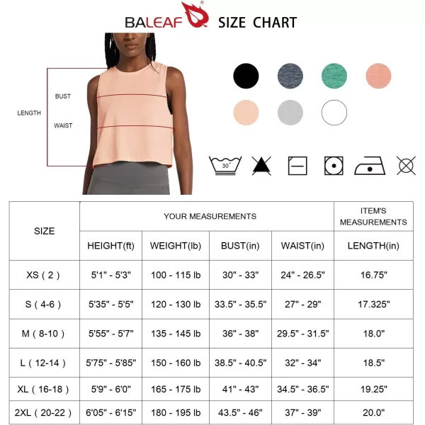 BALEAF Womens Tops Workout Tank Top Crop Tops Cropped Athletic Gym Muscle Shirts Yoga TrendyPink