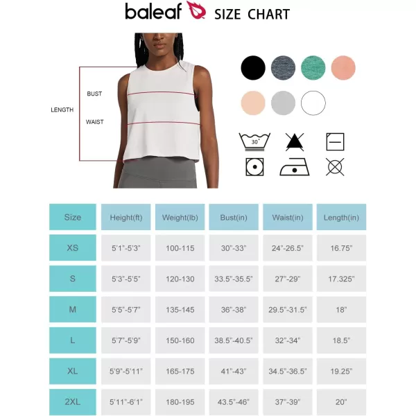 BALEAF Womens Tops Workout Tank Top Crop Tops Cropped Athletic Gym Muscle Shirts Yoga TrendyWhite