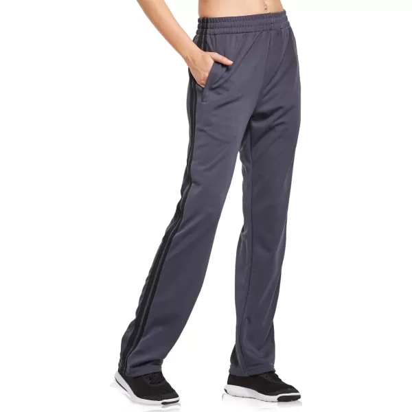 BALEAF Womens Track Pants Athletic Jogging Sweatpants Zipper Pockets WarmUp Sports Running PantsGreyBlack