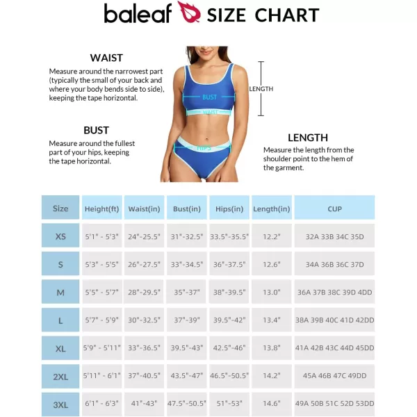 BALEAF Womens Two Piece Square Neck Bikini Crop Top High Cut Swimsuit Sporty High Waisted Bathing Suit with BottomsNavy Blue