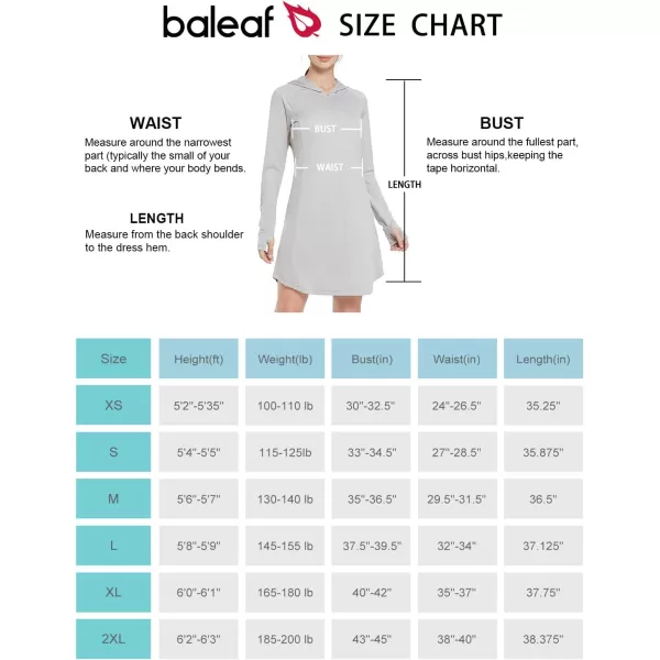 BALEAF Womens UPF 50 Long Sleeve Beach Cover Up Dress Sun Protection Quick Dry Zip Summer Dresses Pockets ThumbholesGrey