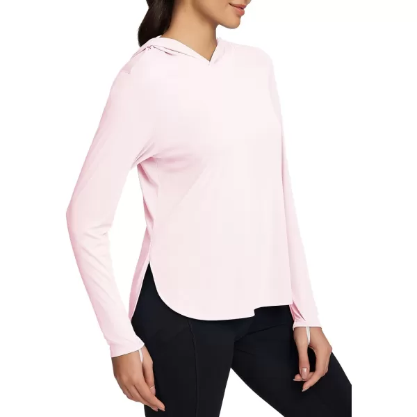 BALEAF Womens UPF 50 Sun Protection Hoodie Shirt Long Sleeve SPF UV Shirt Hiking Fishing Outdoor LightweightPink