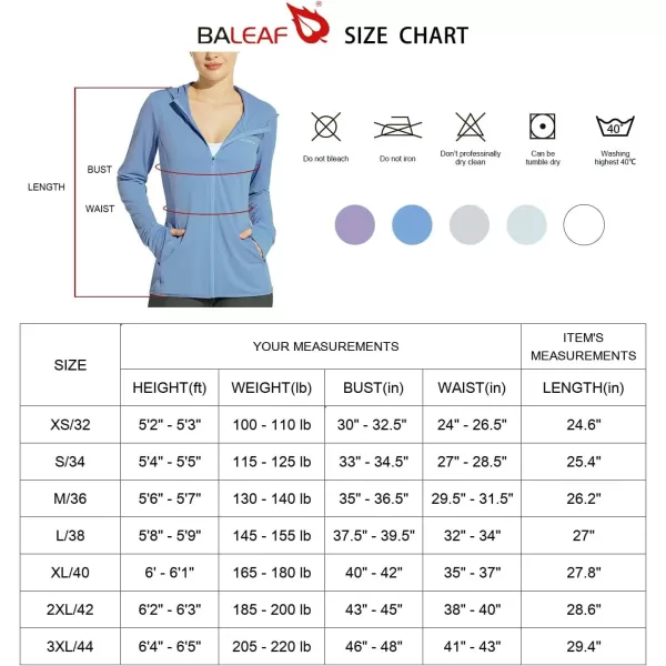 BALEAF Womens UPF 50 Sun Protection Jacket Hooded Cooling Shirt with Pockets Hiking Outdoor PerformanceIfinity Blue