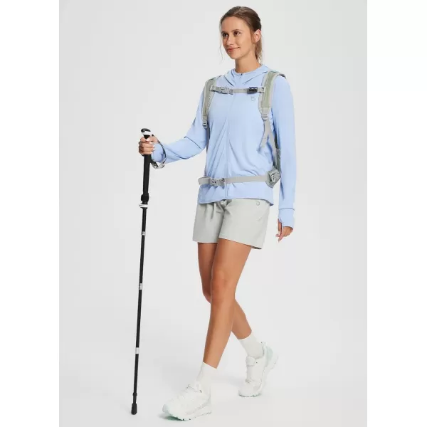BALEAF Womens UPF 50 Sun Protection Shirts SPF Jacket UV Cooling Hoodie Long Sleeve Summer Clothing for Outdoor HikingKentucky Blue