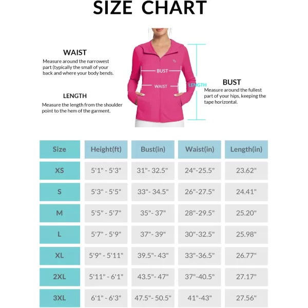 BALEAF Womens UPF 50 Sun Protection Shirts SPF Jacket UV Cooling Hoodie Long Sleeve Summer Clothing for Outdoor HikingRosy