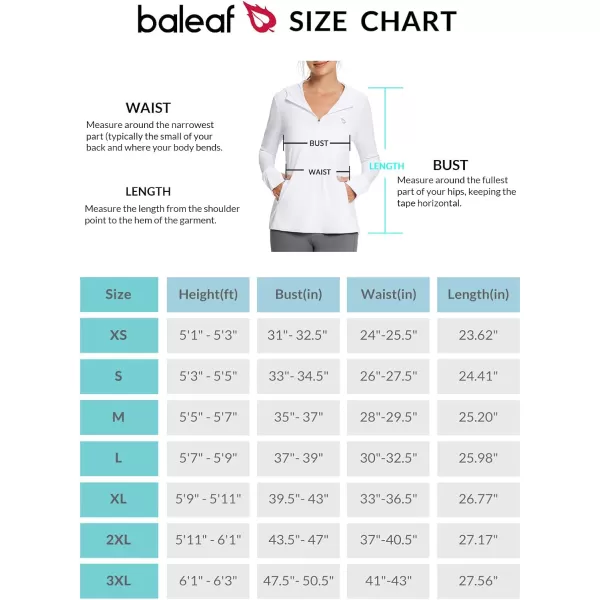 BALEAF Womens UPF 50 Sun Protection Shirts SPF Jacket UV Cooling Hoodie Long Sleeve Summer Clothing for Outdoor HikingWhite