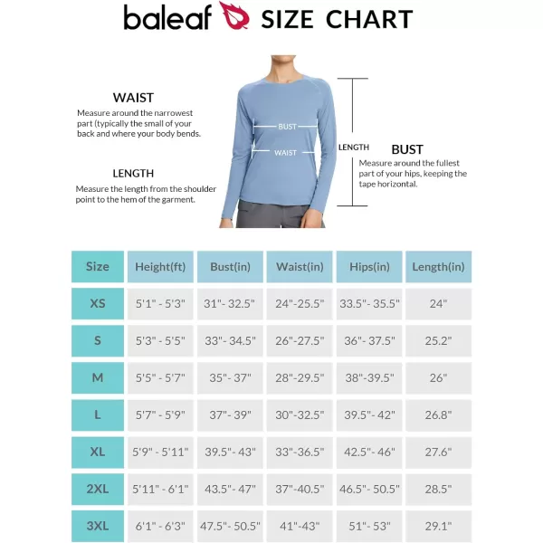 BALEAF Womens UPF 50 Sun Shirts Long Sleeve UV Protection Rash Guard Lightweight Quick Dry SPF Hiking Tops Outdoor01upgrade Blue