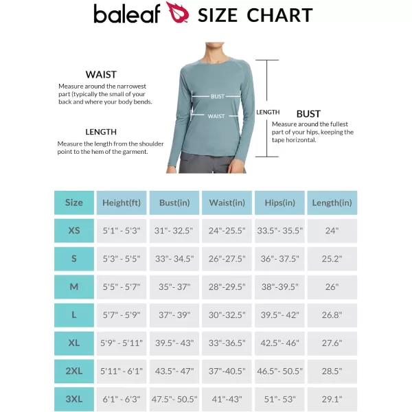 BALEAF Womens UPF 50 Sun Shirts Long Sleeve UV Protection Rash Guard Lightweight Quick Dry SPF Hiking Tops Outdoor02upgrade Light Blue