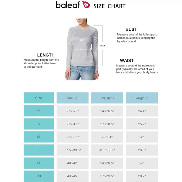 BALEAF Womens UPF 50 Sun Shirts Long Sleeve UV Protection Rash Guard Lightweight Quick Dry SPF Hiking Tops Outdoor2 Packgrey