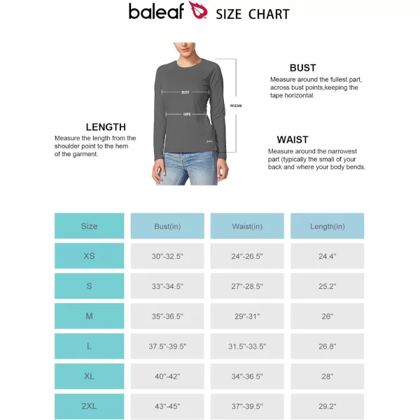 BALEAF Womens UPF 50 Sun Shirts Long Sleeve UV Protection Rash Guard Lightweight Quick Dry SPF Hiking Tops OutdoorA01charcoal Gray