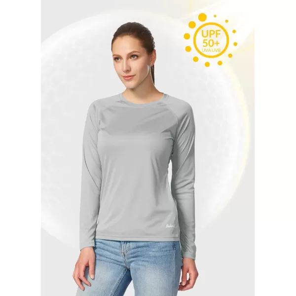 BALEAF Womens UPF 50 Sun Shirts Long Sleeve UV Protection Rash Guard Lightweight Quick Dry SPF Hiking Tops OutdoorA01grey