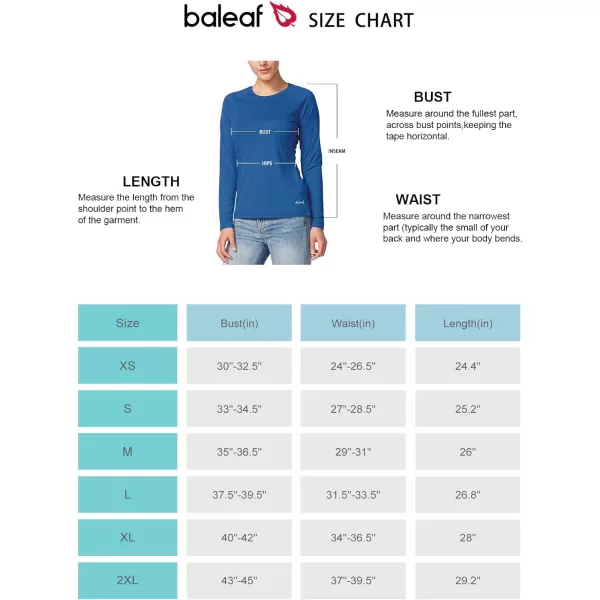 BALEAF Womens UPF 50 Sun Shirts Long Sleeve UV Protection Rash Guard Lightweight Quick Dry SPF Hiking Tops OutdoorA01ocean Blue